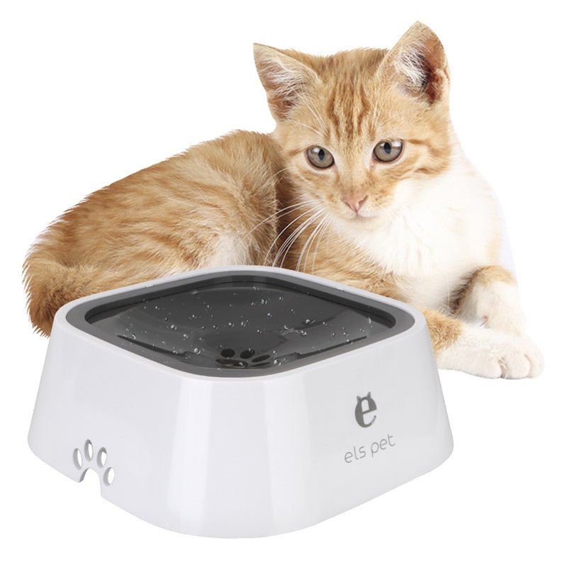 1.5L Floating Pet Water Bowl – Anti - Spill Slow Feeder for Cats & Dogs - Solosh