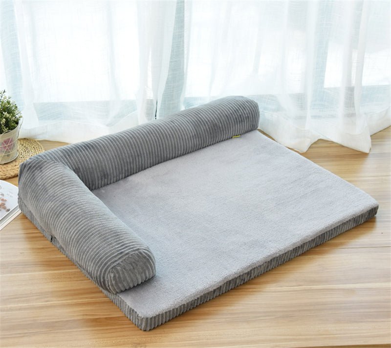 Luxury Soft Pet Bed with Side Bolster for Dogs & Cats - Solosh