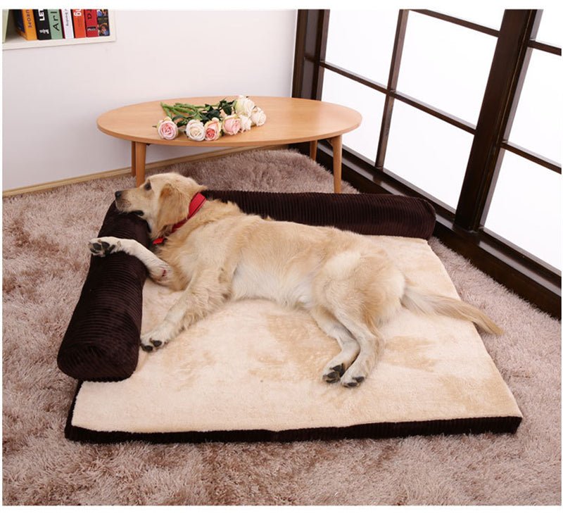 Luxury Soft Pet Bed with Side Bolster for Dogs & Cats - Solosh