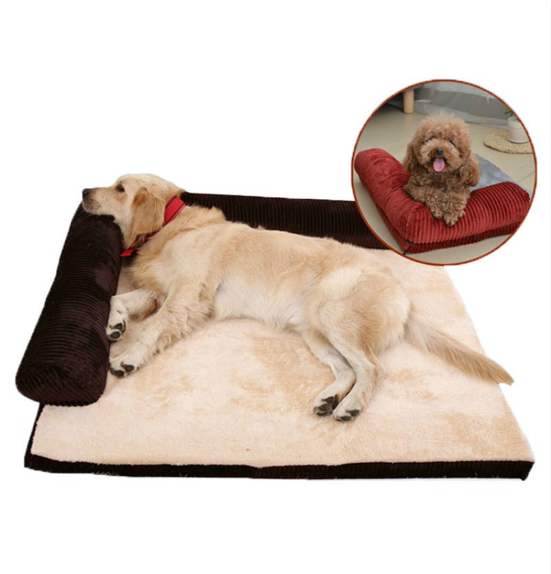 Luxury Soft Pet Bed with Side Bolster for Dogs & Cats - Solosh