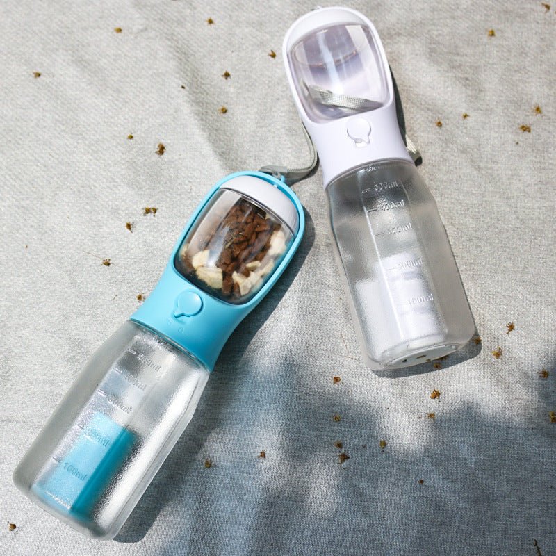 3 - in - 1 Leak - Proof Pet Water Bottle – Portable Food & Poop Dispenser for Cats and Dogs - Solosh