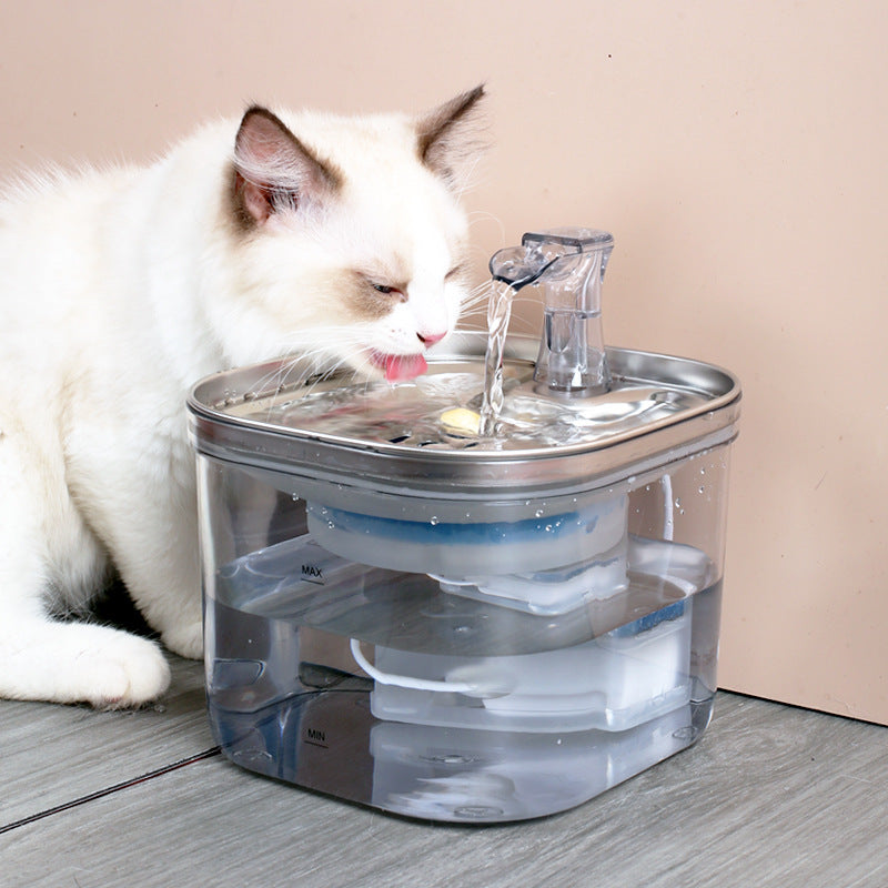Stainless Steel Pet Water Fountain for Cats & Dogs