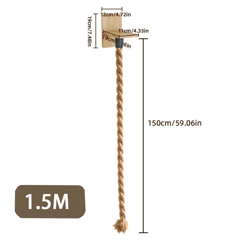 Cat Wall Climbing Tower with Rope Ladder - Solosh