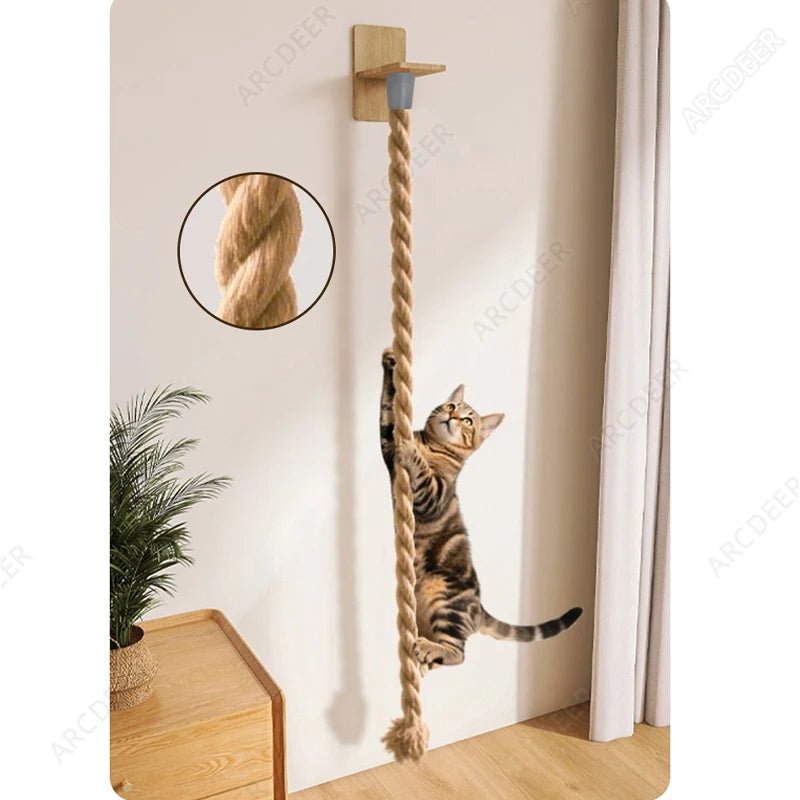 Cat Wall Climbing Tower with Rope Ladder - Solosh