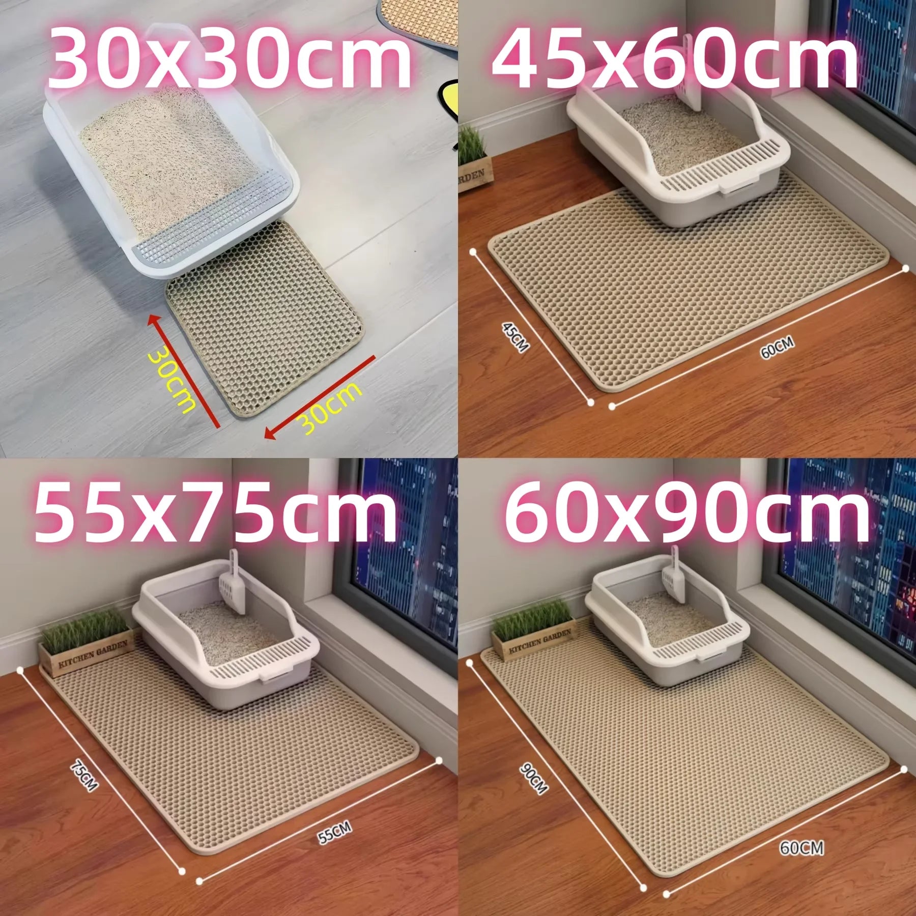 Non - Slip Waterproof Cat Litter Trap Mat - Solosh