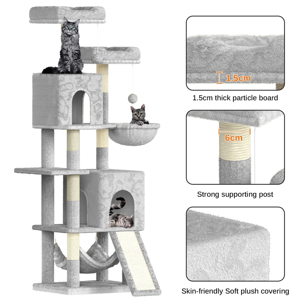 Large Multi - Level Cat Tree with Perch - Solosh