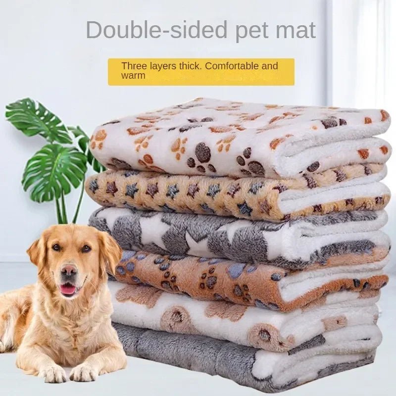 Double - Sided Plush Pet Bed Mat for Cats & Dogs - Solosh