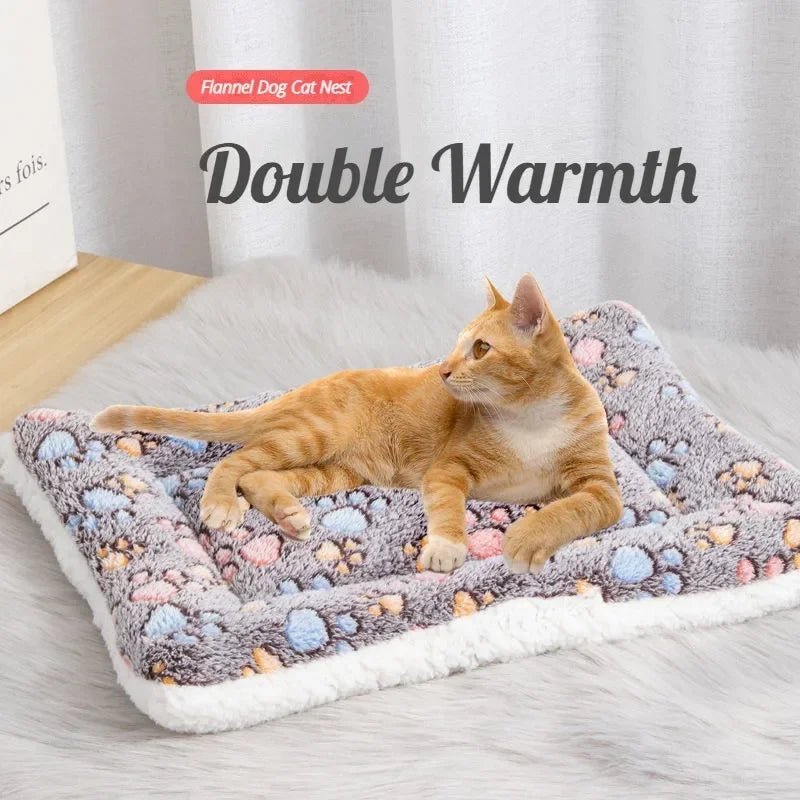 Double - Sided Plush Pet Bed Mat for Cats & Dogs - Solosh