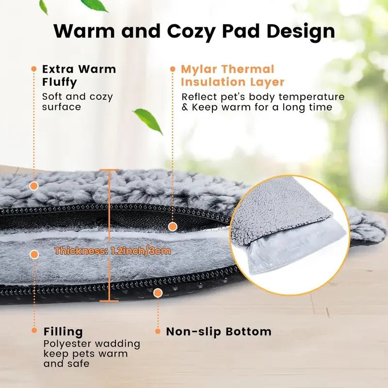 Anti - Slip Self - Heating Pet Bed Pad - Solosh