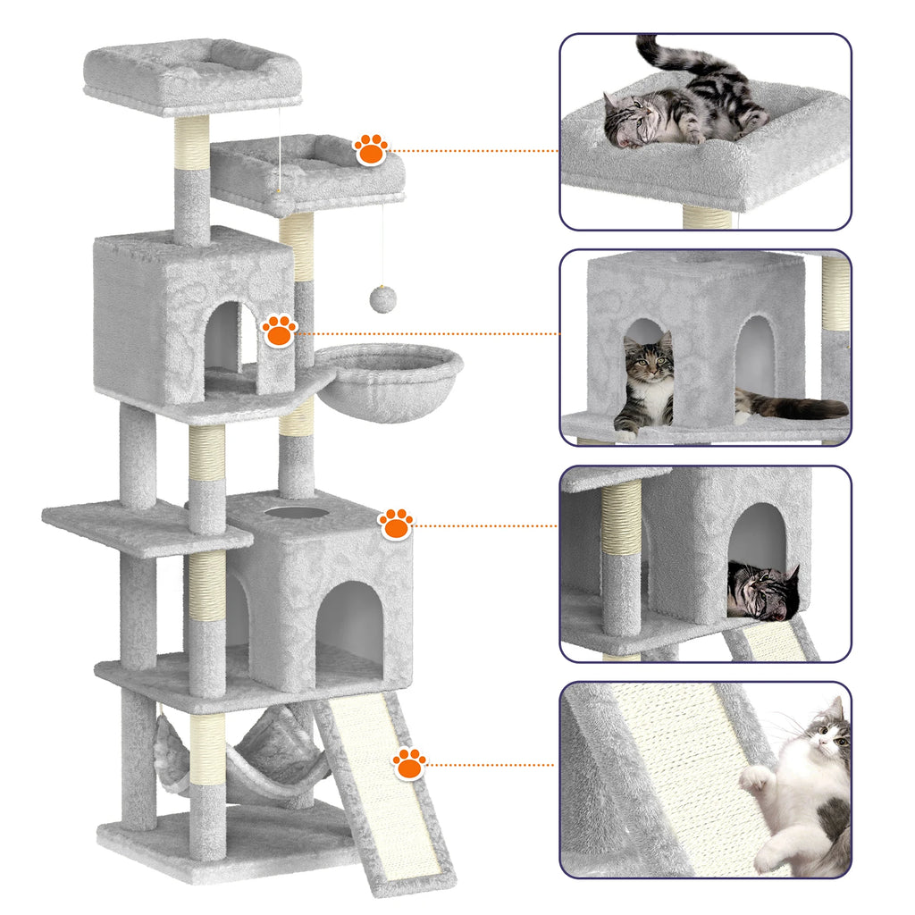Large Multi - Level Cat Tree with Perch - Solosh