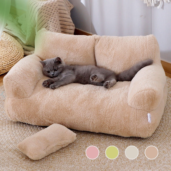 Warm Plush Pet Bed for Cats & Small Dogs