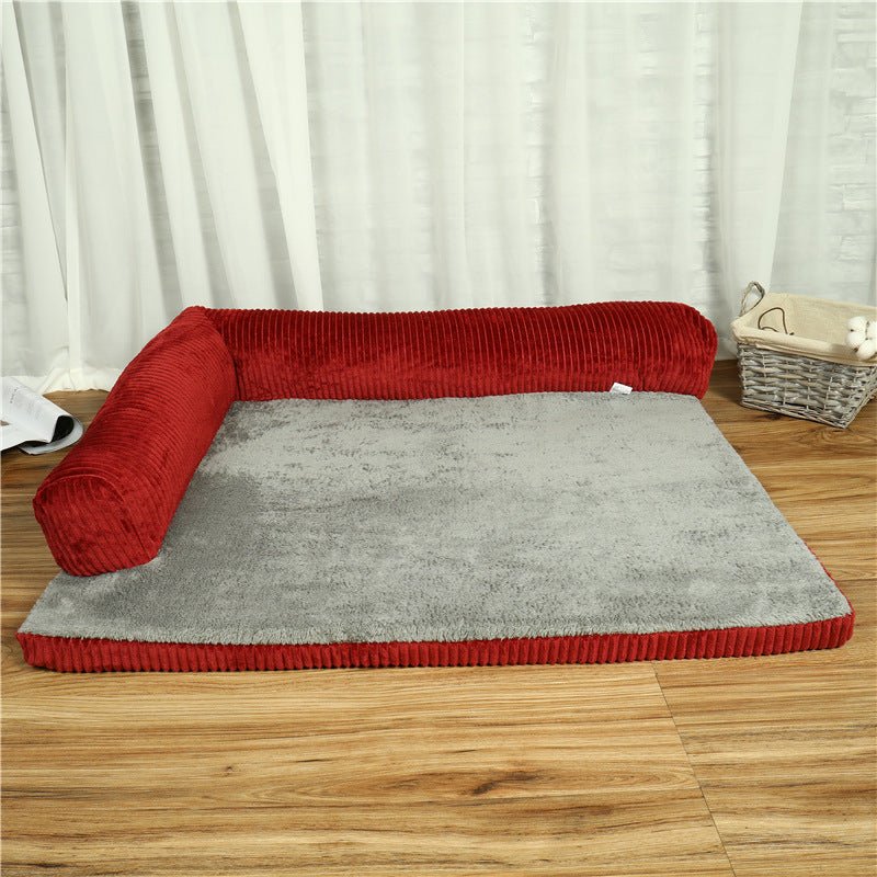 Luxury Soft Pet Bed with Side Bolster for Dogs & Cats - Solosh