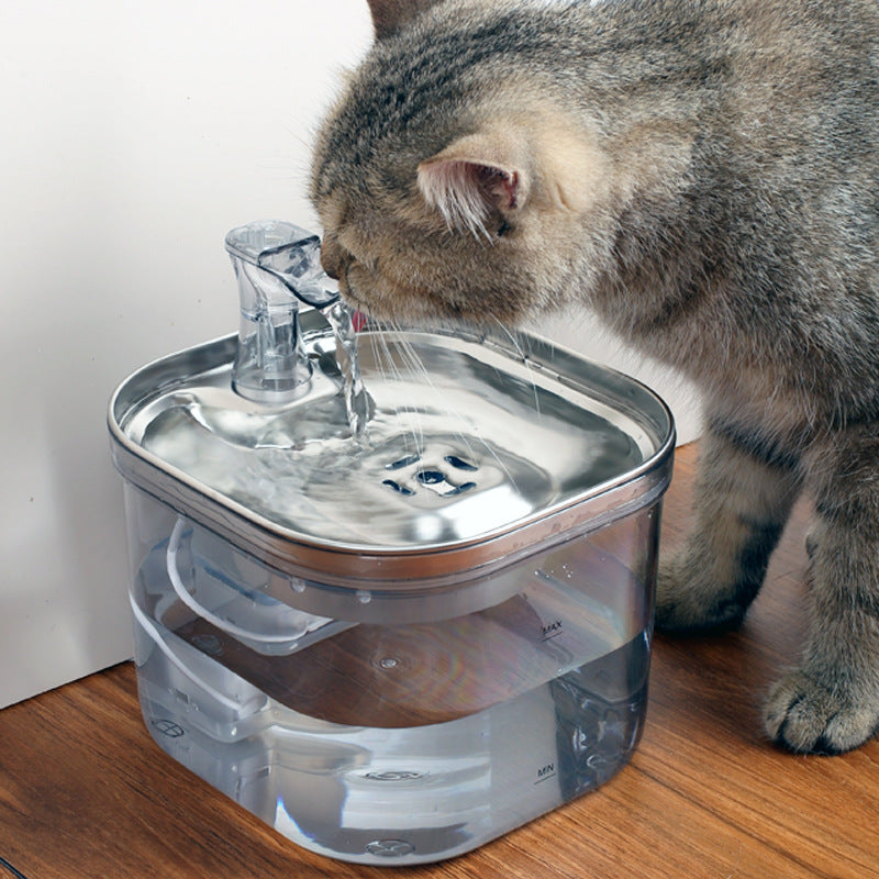 Stainless Steel Pet Water Fountain for Cats & Dogs